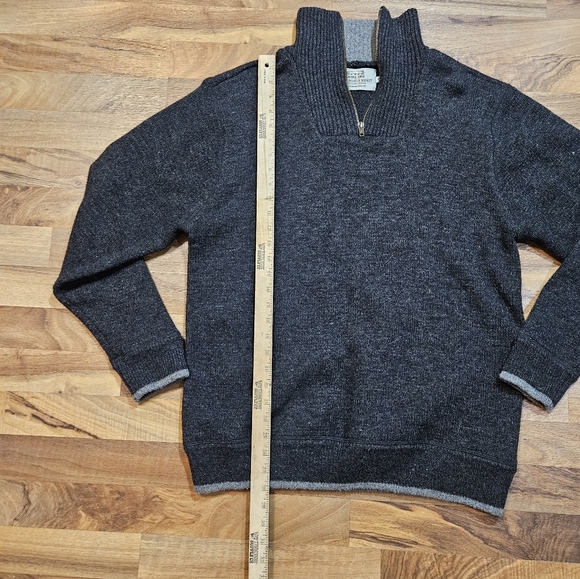 Aran Sweater Market Irish Wool Quarter Zip XL - Picture 6 of 9